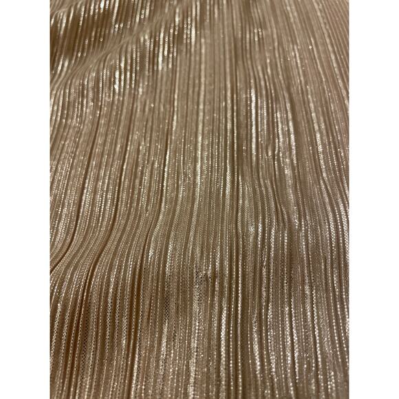 Lush Size Medium Women's Crinkle Shine Tank Top High Neck Casual Dressy - Picture 7 of 7